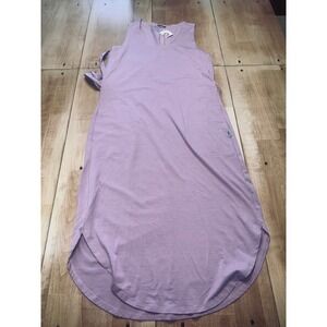AFTCO‎ Womens Fishing T Shirt Dress Purple Medium Sleeveless Tie Waist